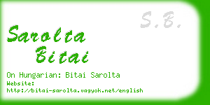 sarolta bitai business card